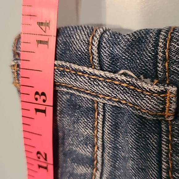 Indigo Rising Slightly Distressed Denim Shorts Size 5/27 - Picture 8 of 11